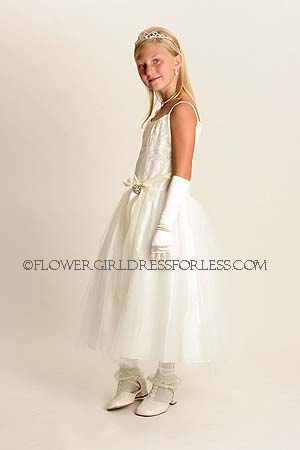 Click to Enlarge - Flower Girl Dress Style 2070- IVORY Ballerina Style Dress