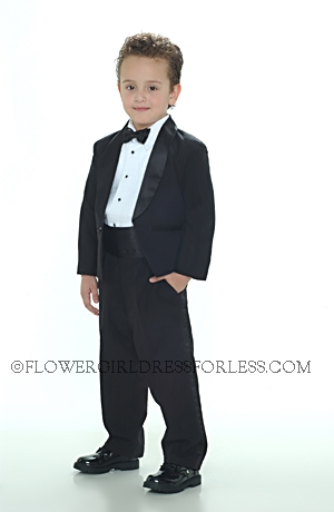 Click to Enlarge - Boys Suit Style Tuxedo BLACK COLOR