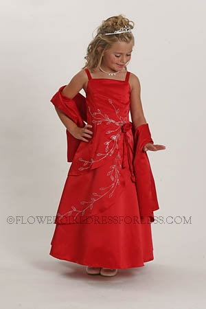 Red Flower Girl Dresses