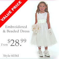 Value priced flower girl dresses. $28.99