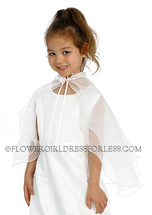 Click to Enlarge - Sheer Crystal Organza 2 Layer Cape
