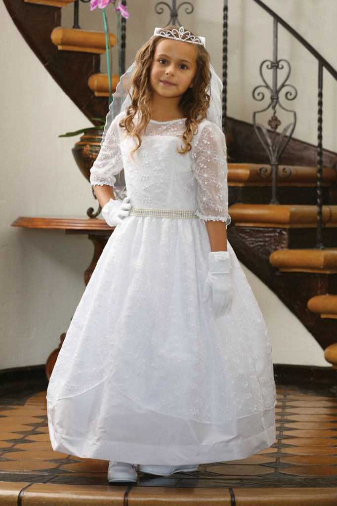 AG_DR1626 - Girls Dress Style DR1626 - Three Quarter Sleeve Dress with