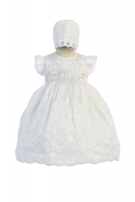 Girls Dress Style DR4230 - WHITE Girls Baptism and Christening Outfit
