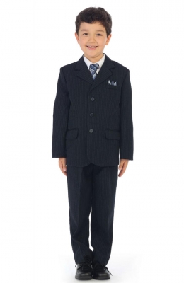 Boys Suit Style TX288- 3 Button Pinstriped Suit Set in Choice of Color