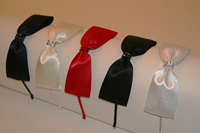Headband Style BL - Beautiful Satin BOW with Swarovski Crystal Accents