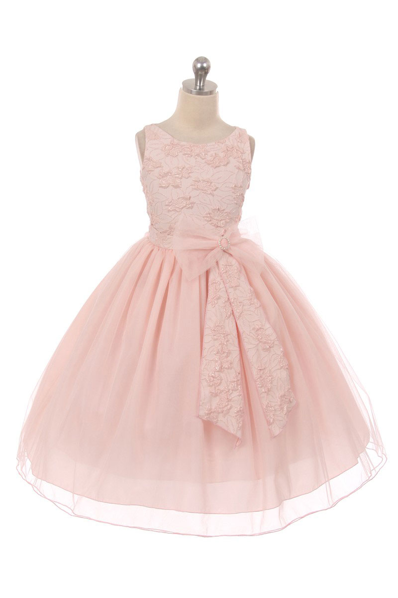 CB_0350BL Girls Dress Style 0350 Embellished sequin and Organza