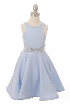 Girls Dress Style 5071 - Blue Short Sparkle Dress