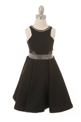 Girls Dress Style 5071 - Black Short Sparkle Dress