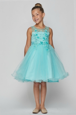 Girls Dress Style 9083 - Sleeveless Embellished Short Party Dress in Choice of Color