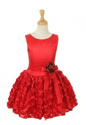 Red - Flower Girl Dresses - Flower Girl Dress For Less