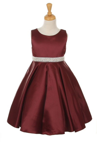 kk 6352bur girls dress style 6352 burgundy sleeveless light up corset