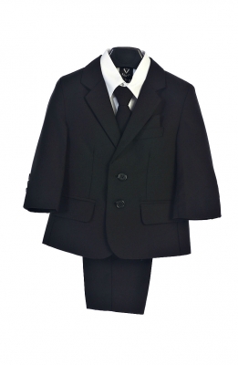 Boys 5 Piece Suit Set Style 3582 - In Black