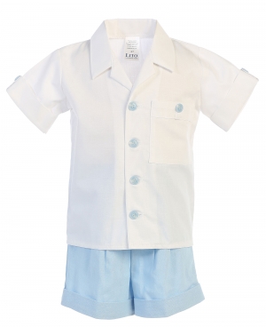 Boys Shirt and Shorts Style M833 - In Choice of Color