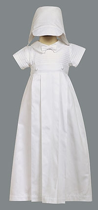 Christening-Baptism Style Mason- Embroidered Cotton Gown