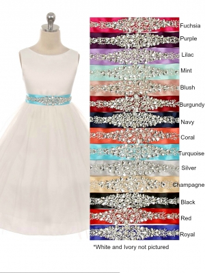 Girls Sash Style CB-BELT - In Choice of 16 Colors