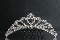 Girls Rhinestone Tiara Style Silver