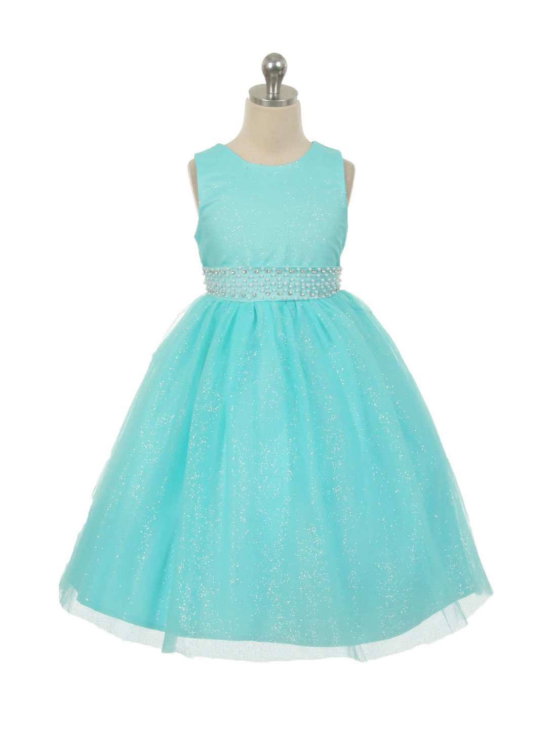 RK_1031AQ Girls Dress Style 1031 Sparkly Tulle Dress with
