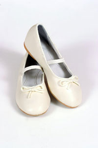 Fancy Ballet Shoe (for older girls) IVORY