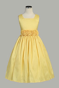 yellow flower girl dress