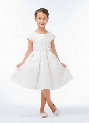 Girls Dress Style 625 - Ivory Cap Sleeve Daisy Inspired Dress