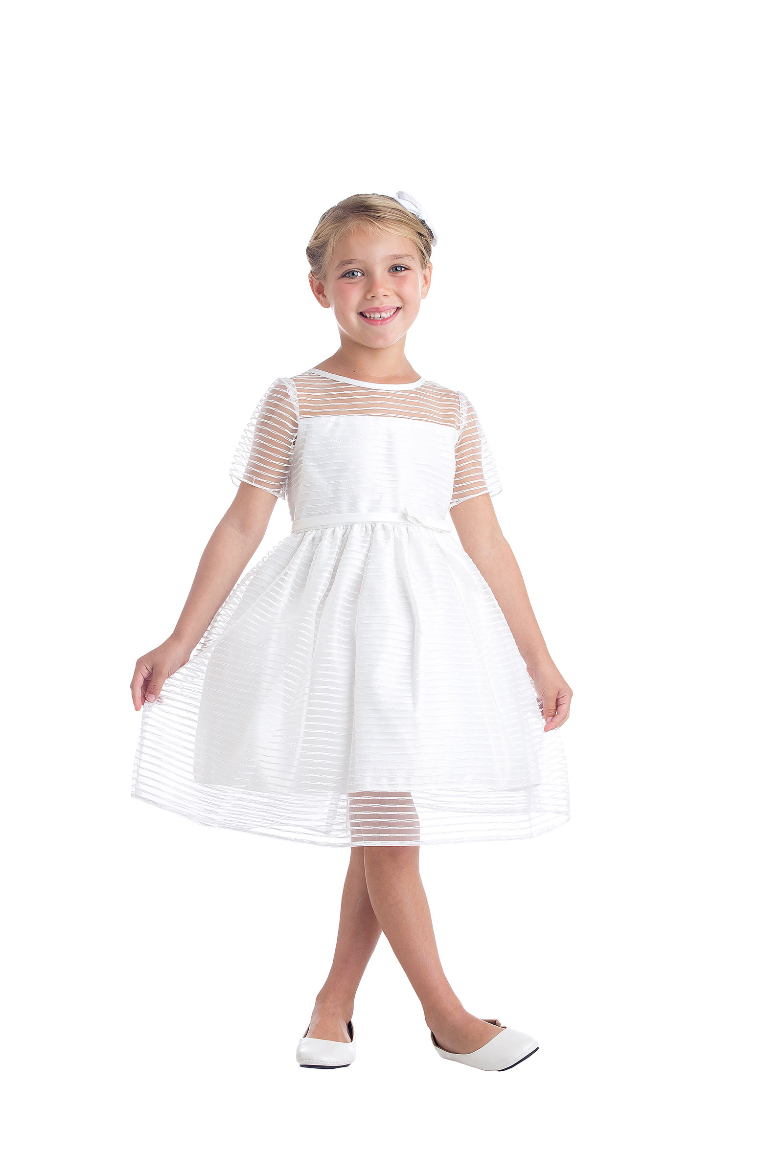 sk 674ow girls dress style 674 short sleeve metallic light up corset