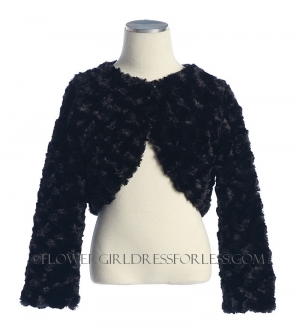 Flower Girl Bolero Jacket Style C03 - Black