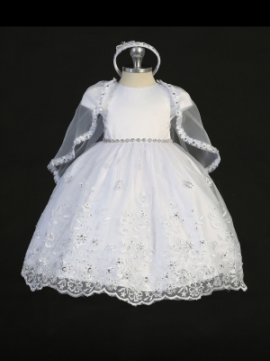 Girls Baptism and Christening Gown - WHITE Style 2298