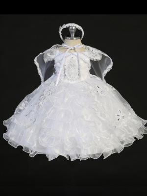 Girls Baptism and Christening Gown - WHITE Style 2299