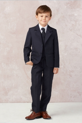 Boys Suit Style BY318-  5 Piece Suit in Black with Shirt and Tie