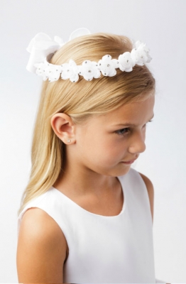 Head wreath Bridal Quality Crown Style 535- WHITE