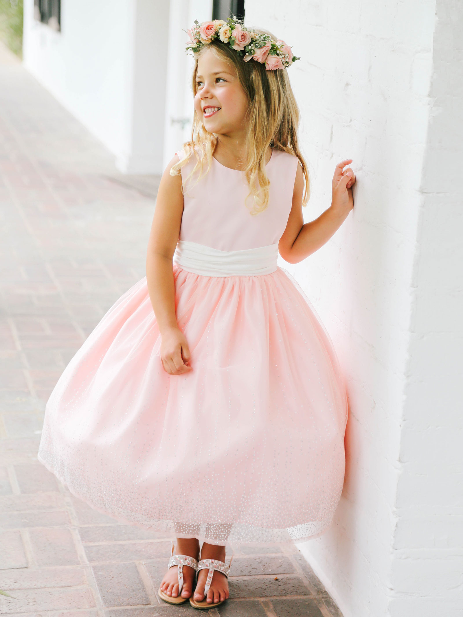 TT_5659BL - Girls Dress Style 5659- Sleeveless Satin Dress ...