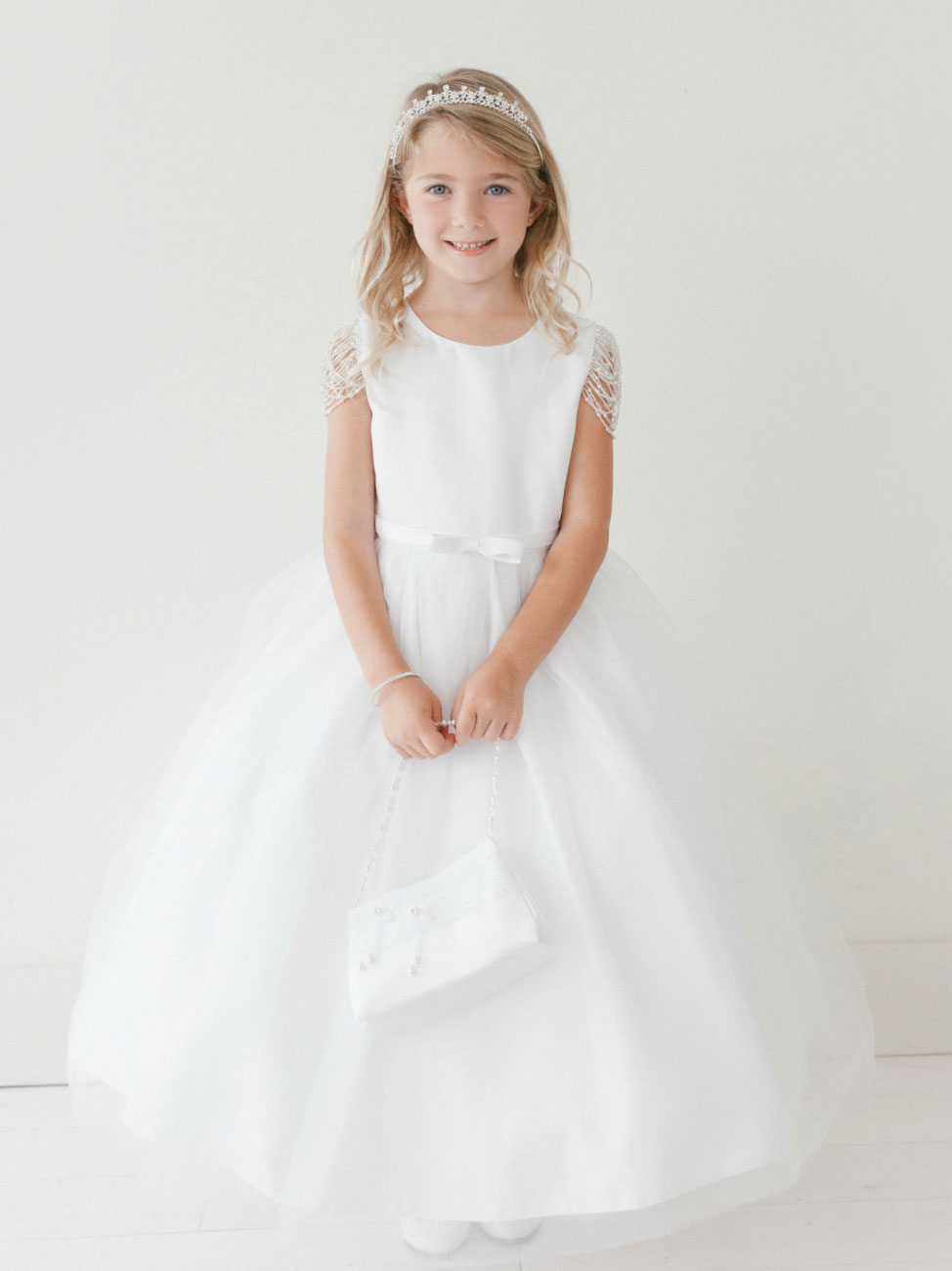 Girls Dress Style Satin Tulle Girls Dress Style Satin Tulle