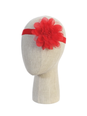 Girls Flower Elastic Headband - Style 162 in Choice of Color