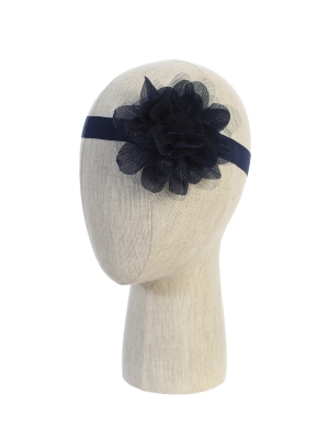 Girls Flower Elastic Headband - Style 162 in Choice of Color
