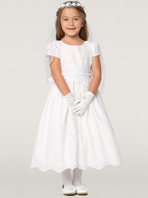SALE Short Sleeve Cotton Eyelet Dress - SP179