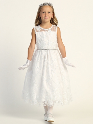 Embroidered Tulle Dress with Sequins - SP206