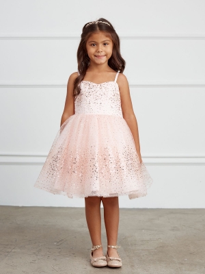 Rose Gold Sequin Dress with Sweetheart Neckline