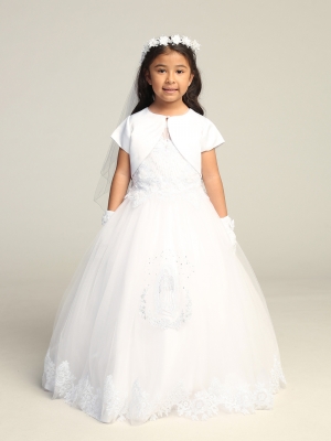 Maria Embroidered First Communion Dress - Style 1208