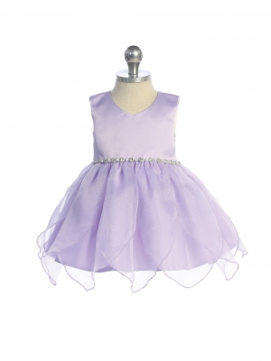 Lilac Baby Pixie Dress with Pearl and Rhinestone Waist