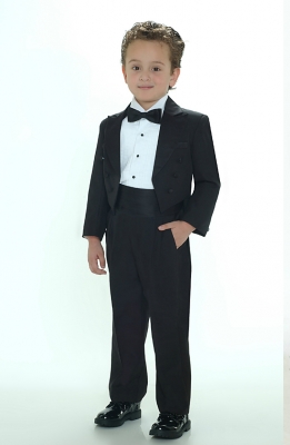 Boys Tuxedo With Tails BLACK COLOR