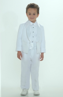 Boys Suit Style Tuxedo WHITE COLOR