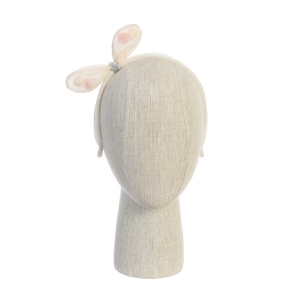 Ivory Adorable Shimmer Mesh Bow Headband