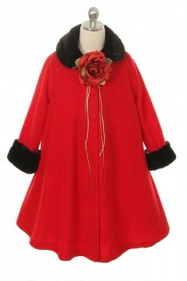 Red Fleece Style Coat
