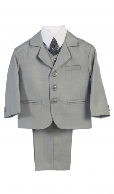 Boys Suit Style 3807 - LIGHT GRAY Three Button Suit
