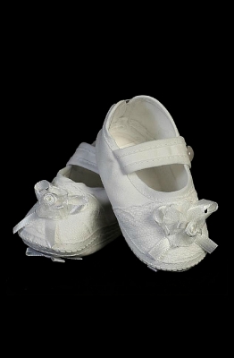 Girls Baptism- Christening Mary Jane Cotton Bootie- Style GT-206 with Bow