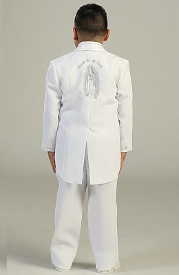 Boys Suit Style 4004- WHITE 5 Piece Communion-Baptism Tuxedo Set