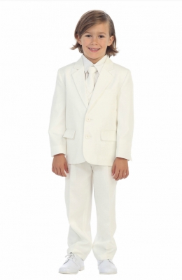 Boys Suit Style 4008- Boys 5 Piece Suit in Ivory