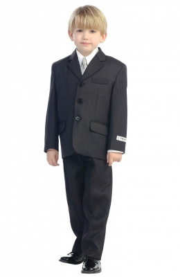 Boys 3 Button Single Breasted Double Line Pin Stripe Suit- Style 4030