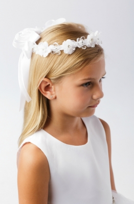 Flower Girl Head wreath Style 521- WHITE only