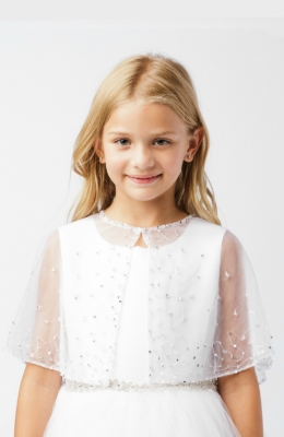 Girls Cape Style 7910 - Sequin Mesh Cape in Choice of Color